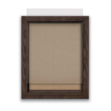 United Visual Products Indoor Enclosed Combo Board, 72"x36", Gold Frame/Black Porc & Pumice UVCB7236G-BLKPORC-PUMICE